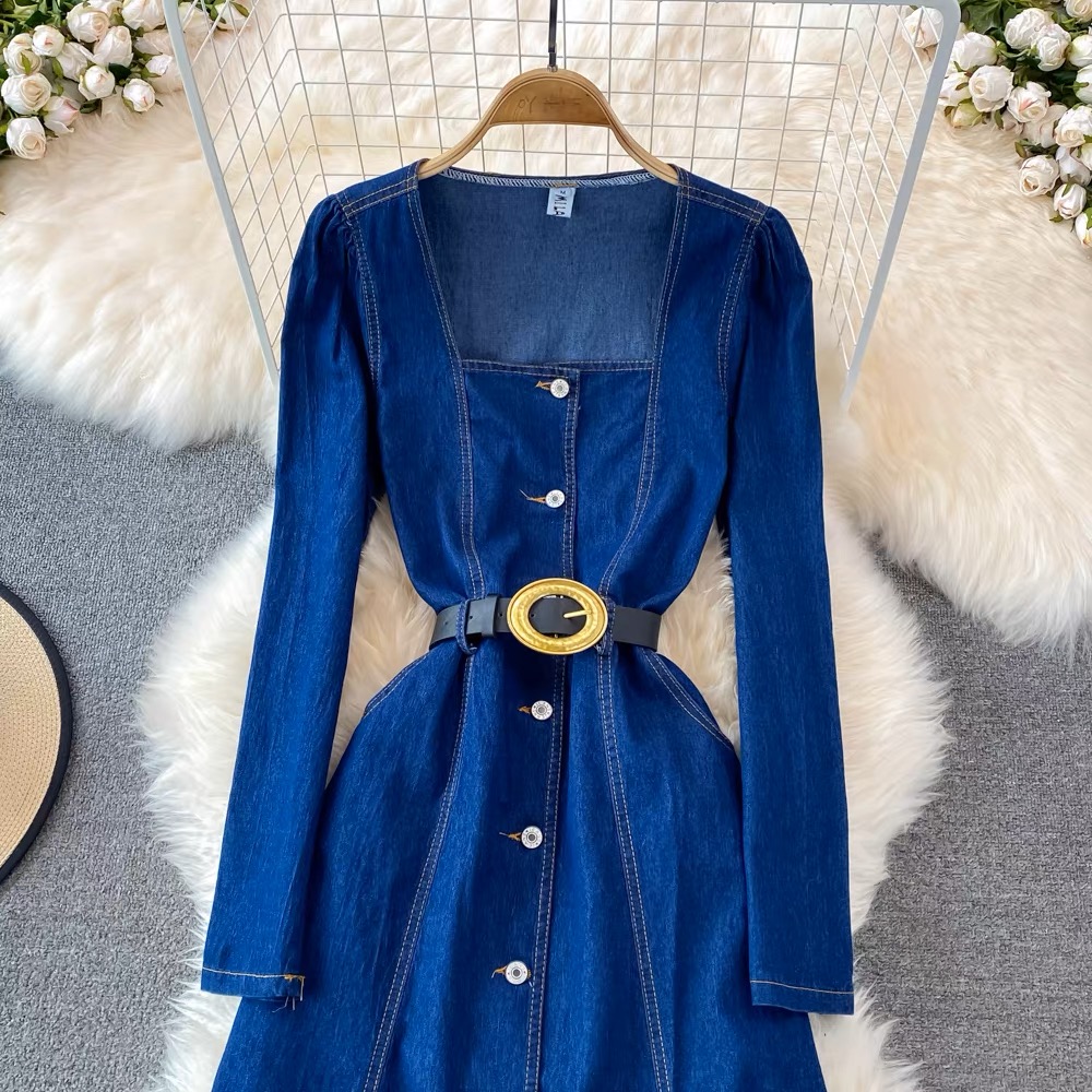 Office calling denim dress DD13 images